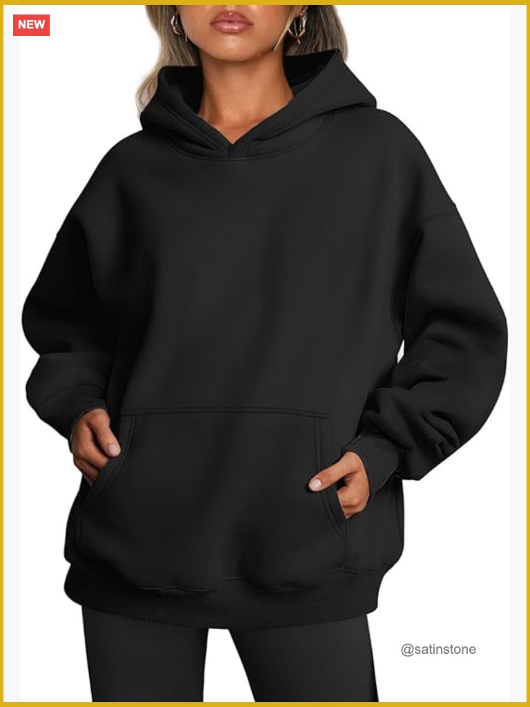 Oversized Hoodie Pullover Sweatshirt Cotton Blend Y2k Casual